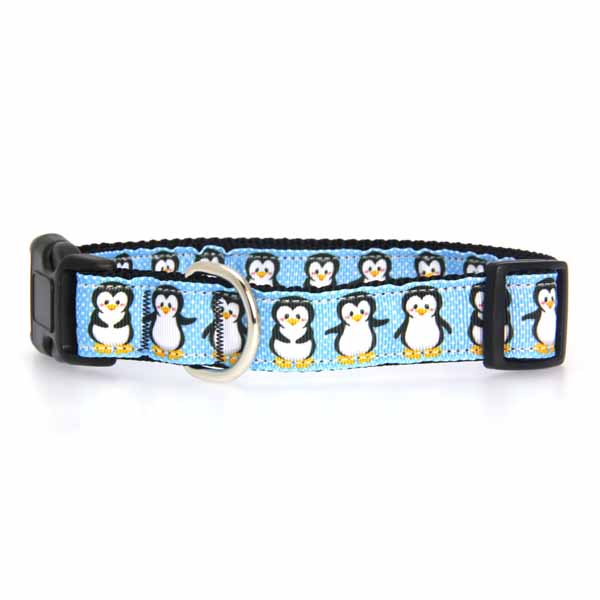 Penguins Nylon Ribbon Dog Collar