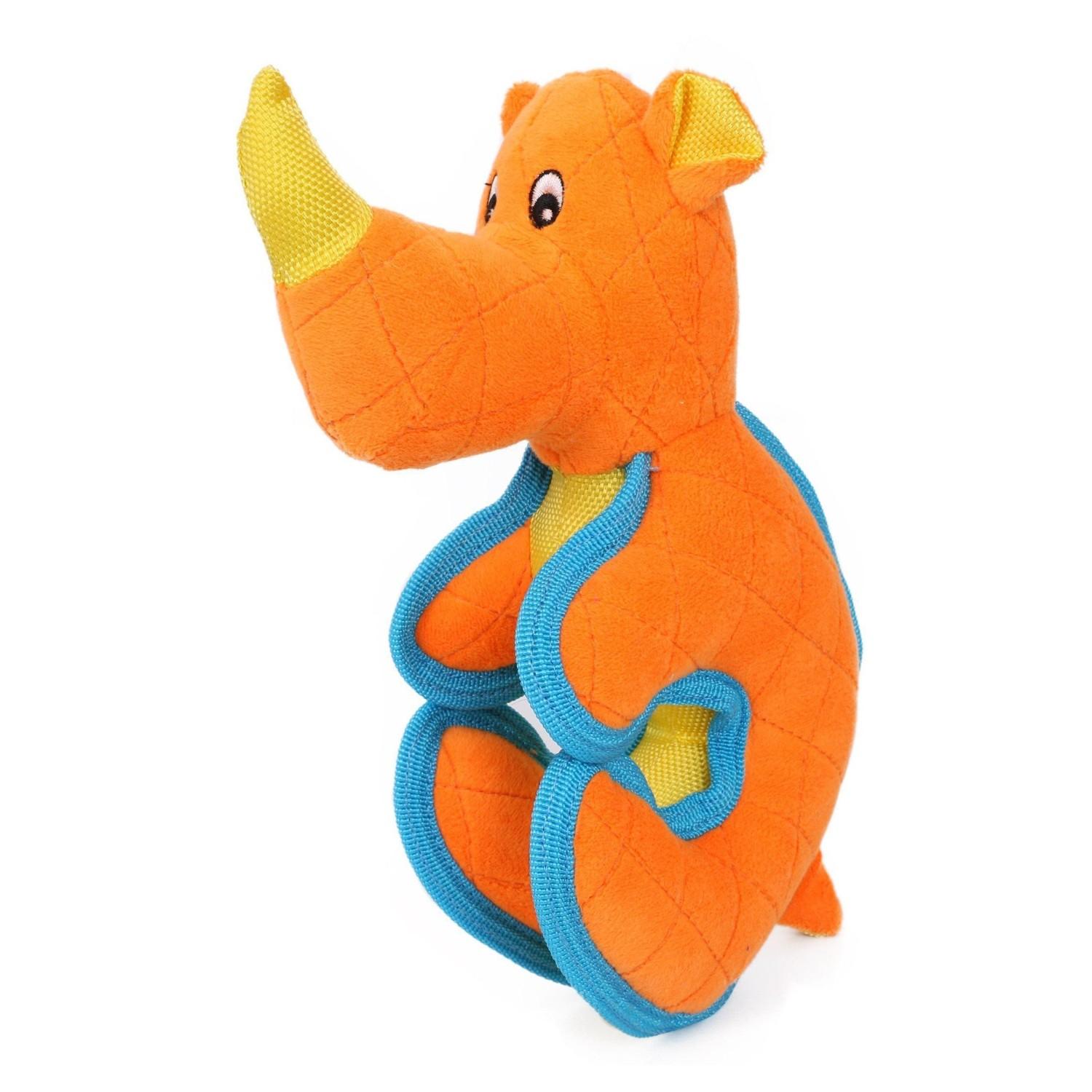 Pet Life Dino-Funimal Plush Dog Toy - Orange