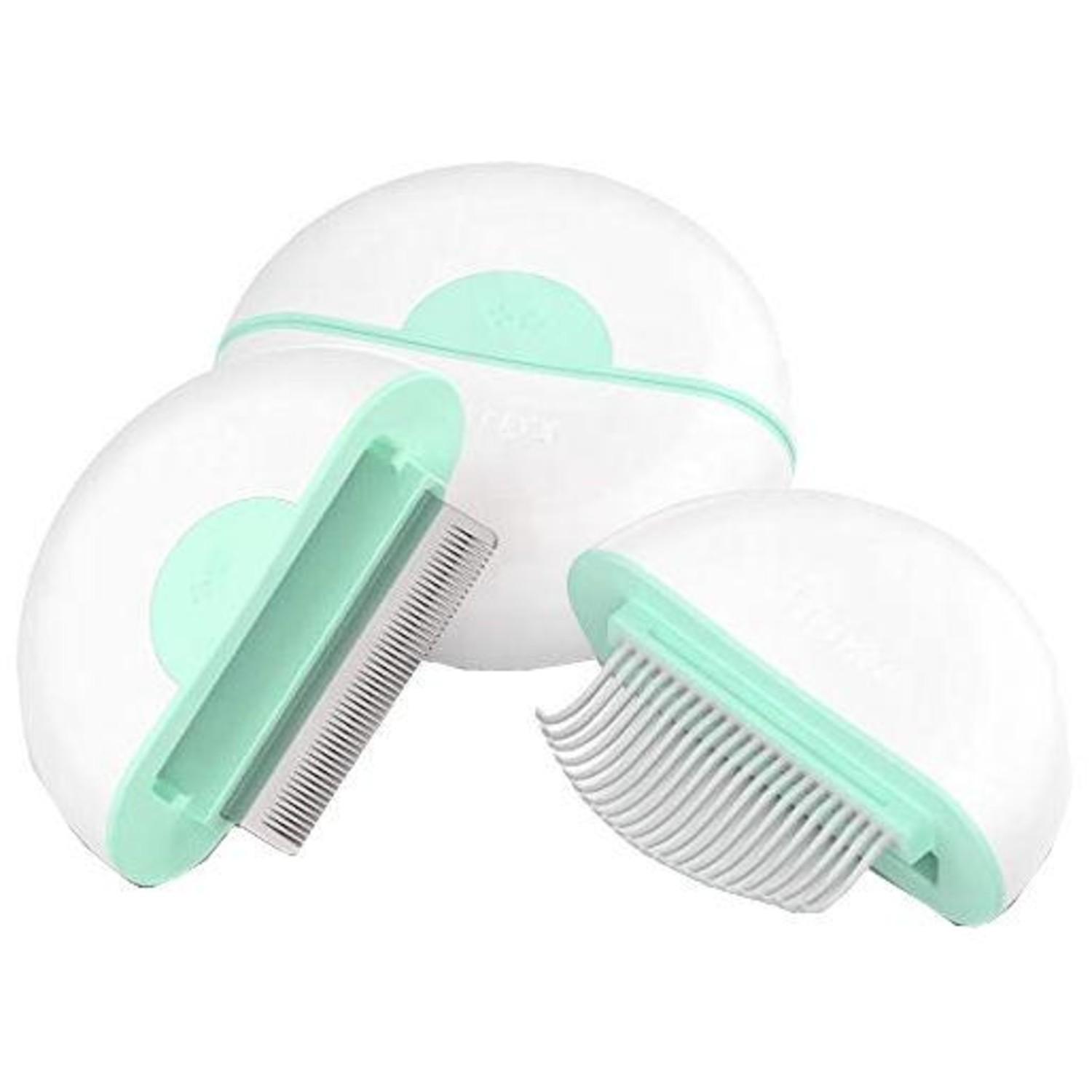 Pet Life LYNX 2-in-1 Travel Connecting Grooming Pet Comb and Deshedder - Green
