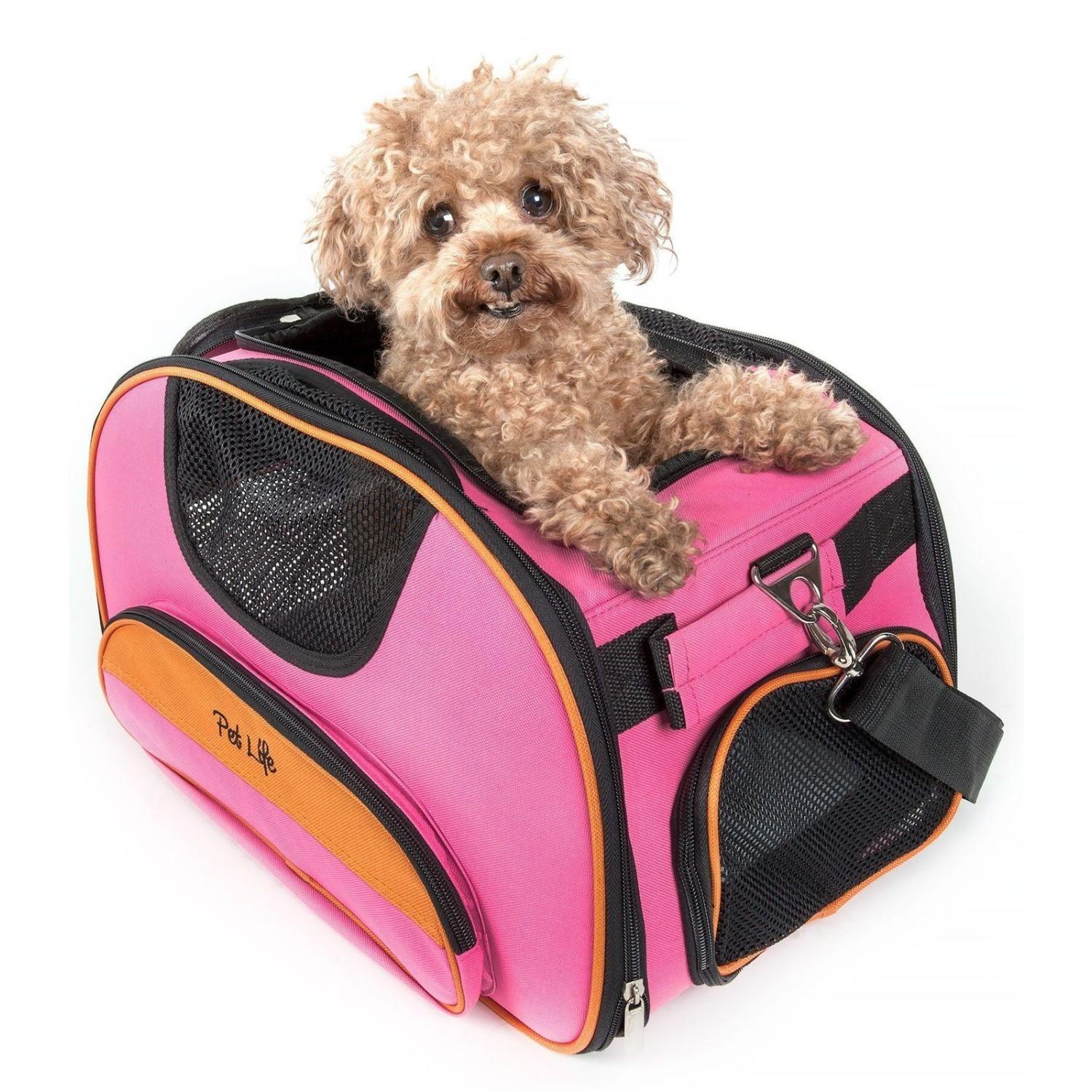 Pet Life Sky-Max Sporty Dog Carrier - Pink
