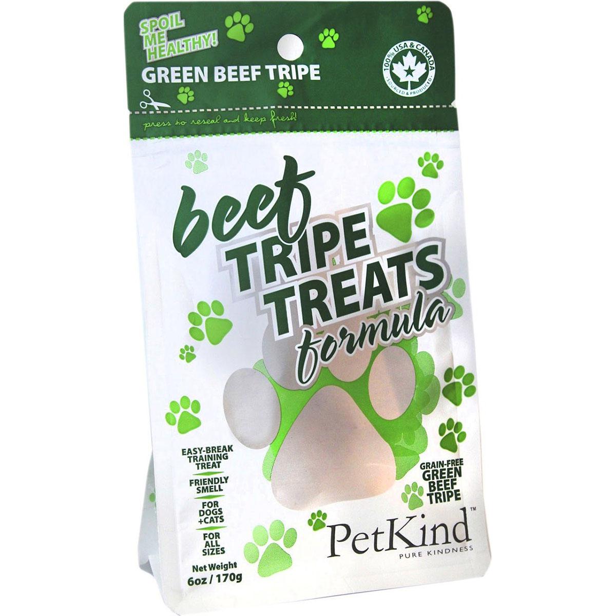 PetKind Grain-Free Green Beef Tripe Dog and Cat Treats