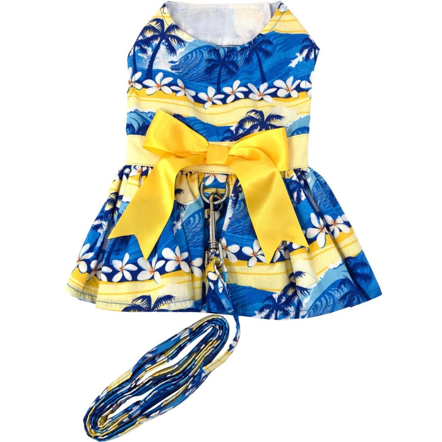 Catching Waves Dog Harness Dress with Leash by Doggie Design