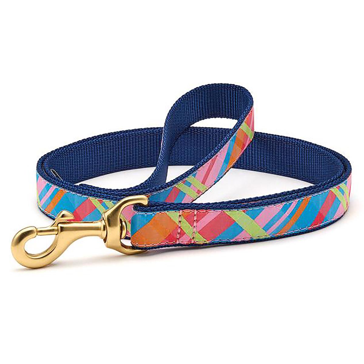 Pink Madras Dog Leash by Up Country