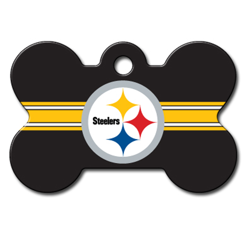 Pittsburgh Steelers Engravable Pet I.D. Tag - Bone