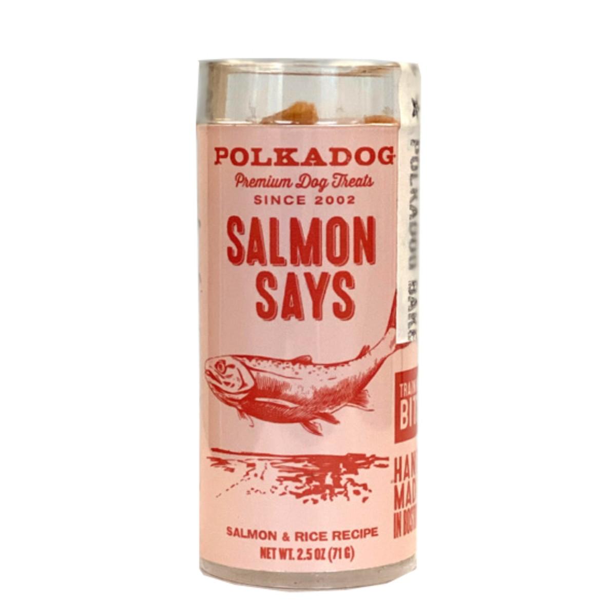 Polka Dog Bakery Training Bits Dog & Cat Treats - Salmon Says