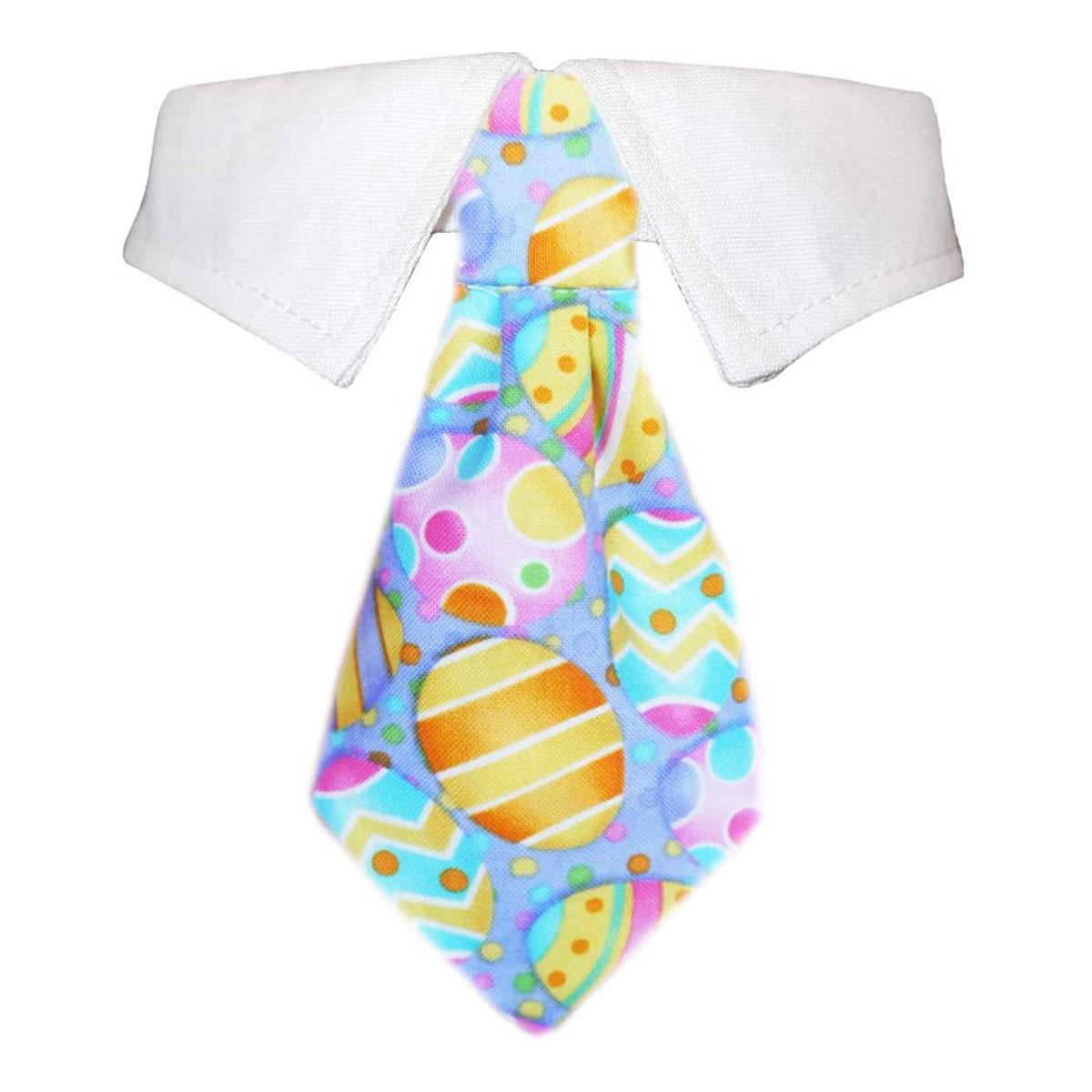 Pooch Outfitters Easter Dog Shirt Collar and Tie - Purple