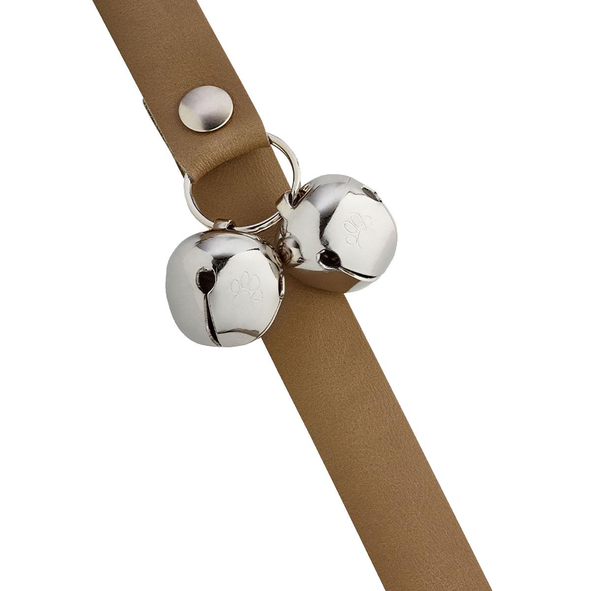 Poochie Bells Dog Doorbell Premium Leather Design - Sage