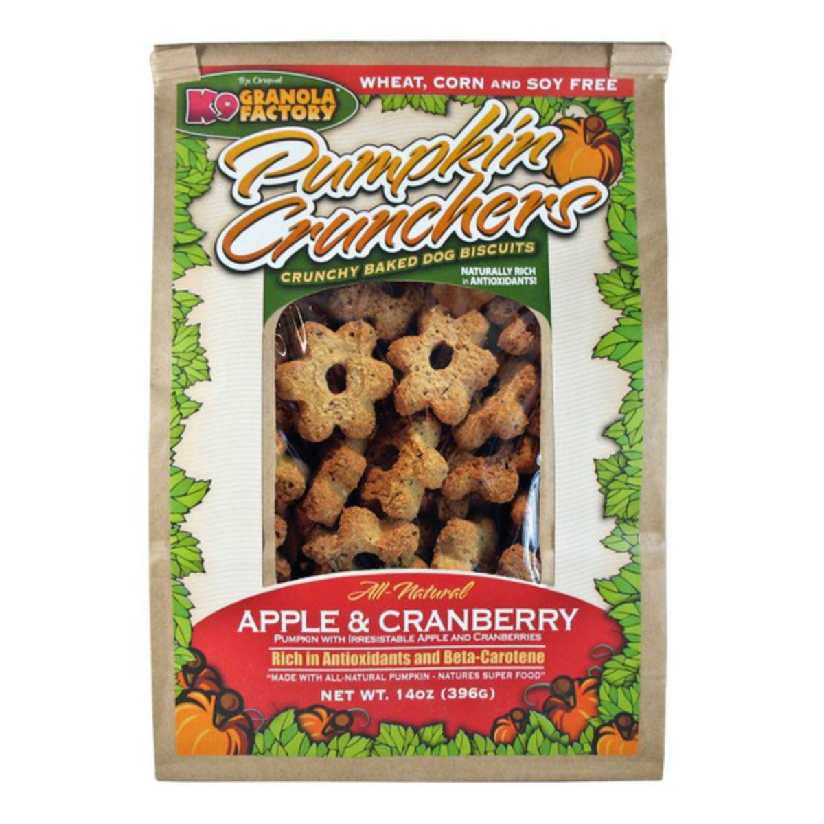 K9 Granola Factory Pumpkin Crunchers Dog Treats - Apple & Cranberry