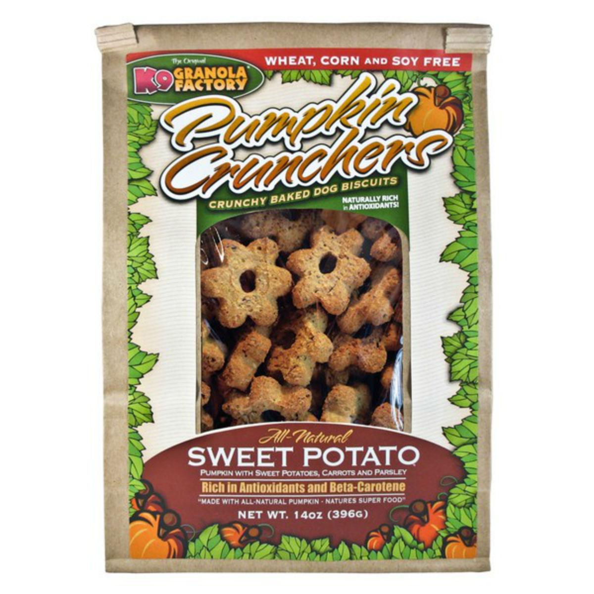 K9 Granola Factory Pumpkin Crunchers Dog Treats - Sweet Potato w/ Carrot & Parsley