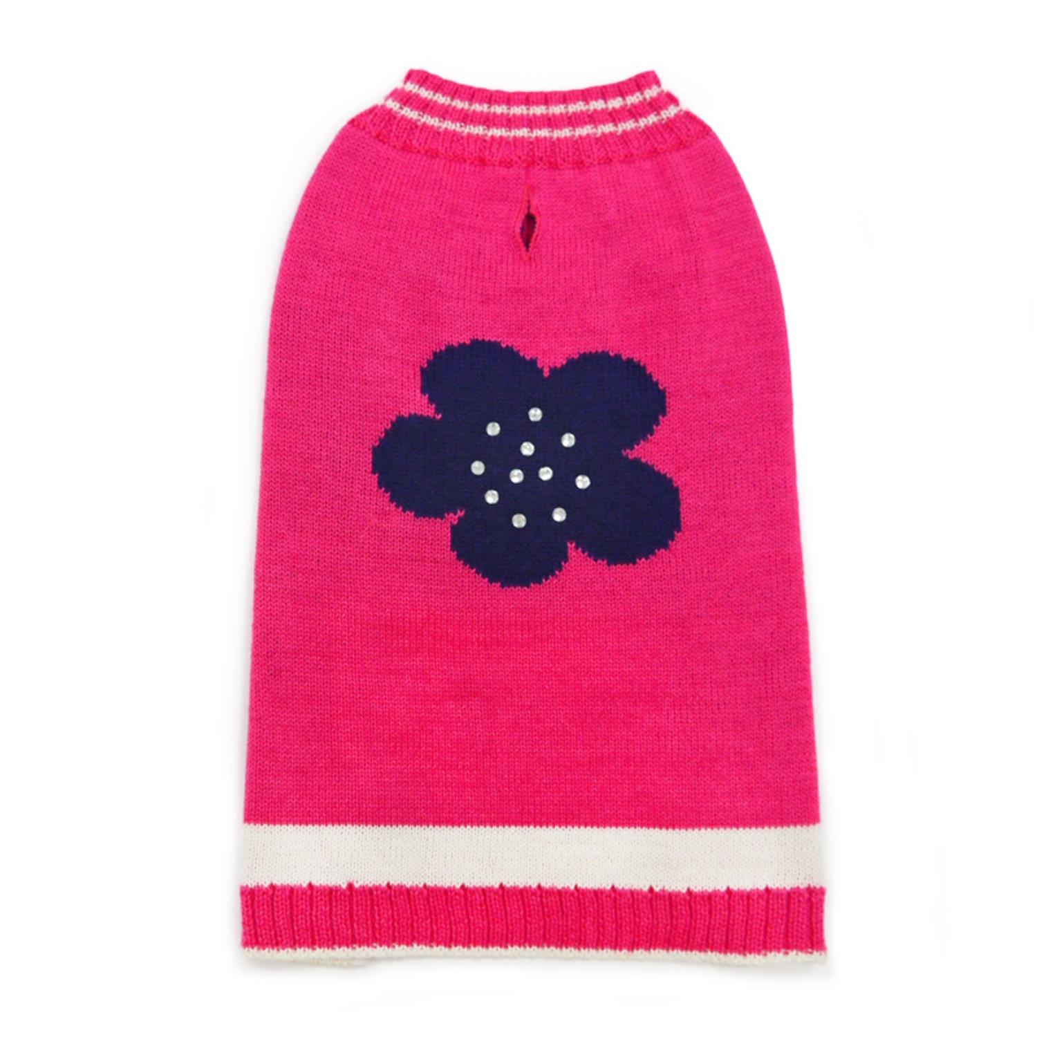 PuppyPAWer Flower Dog Sweater by Dogo - Pink