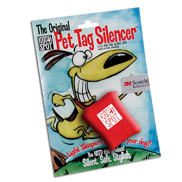 Quiet Spot Pet Tag Silencer - Red