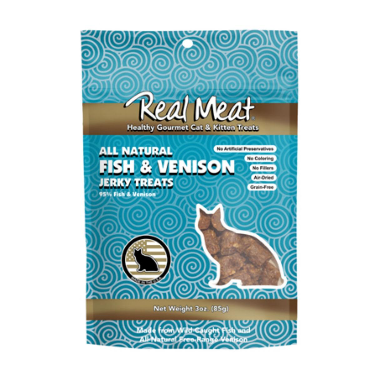Real Meat Jerky Cat Treats - Fish & Venison