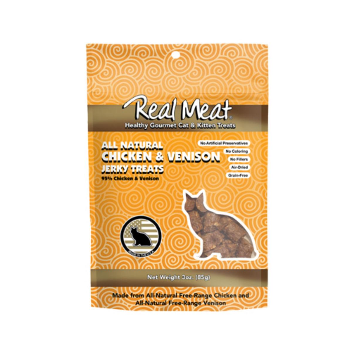Real Meat Jerky Cat Treats - Chicken & Venison