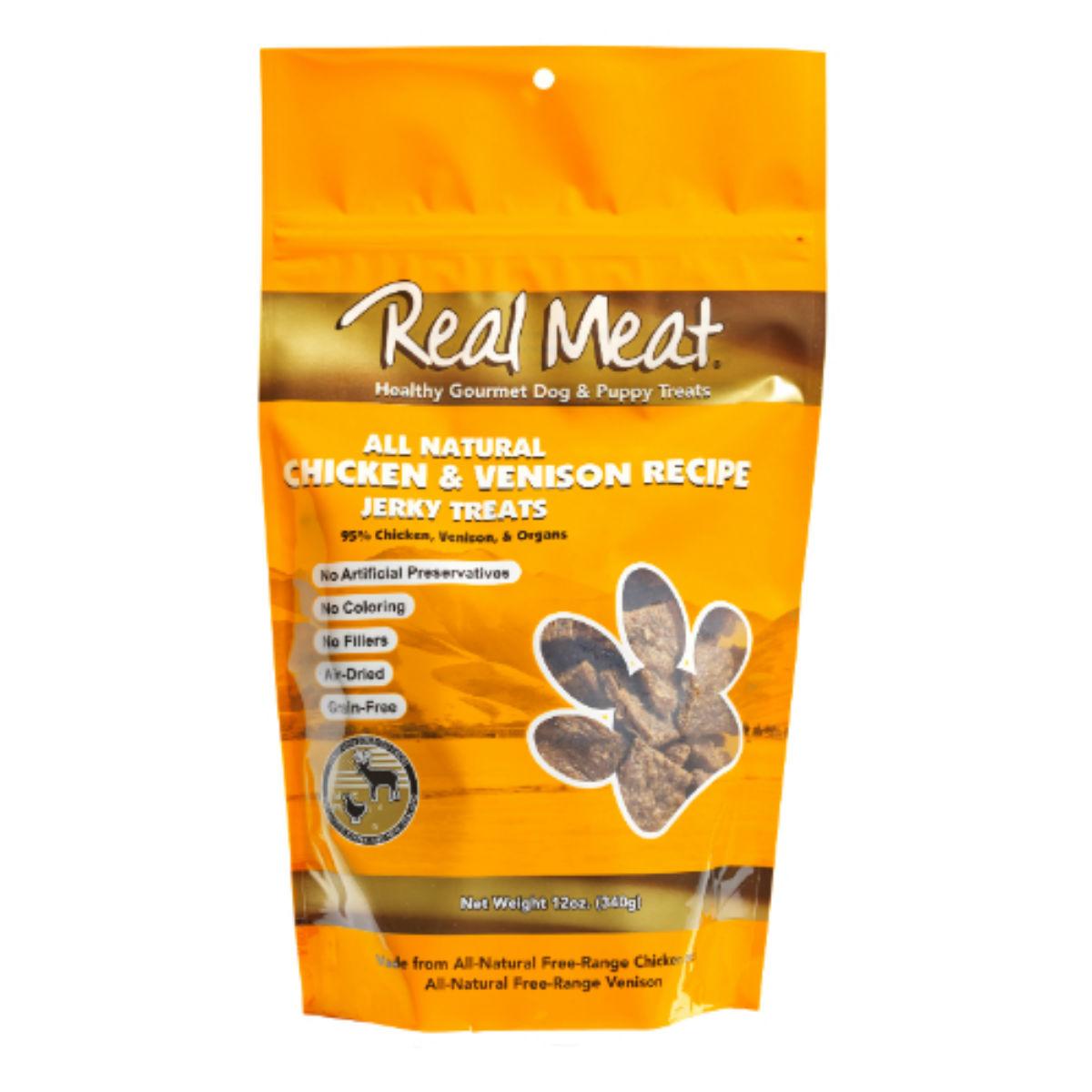 Real Meat Jerky Dog Treats - Chicken & Venison