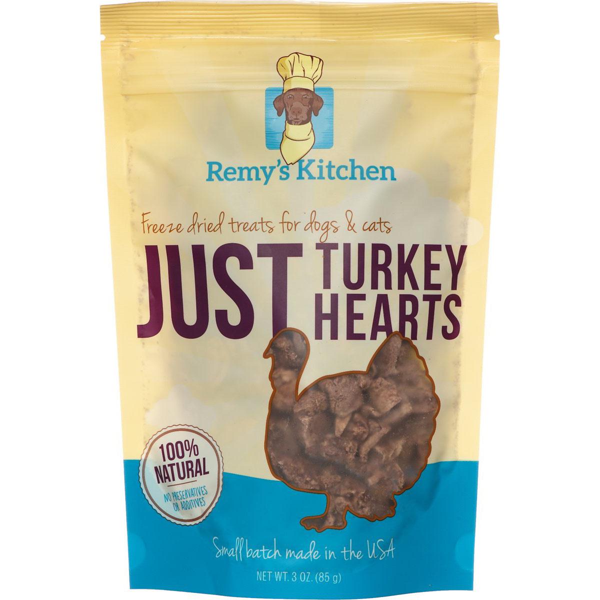 Remy's Kitchen Just Turkey Hearts Freeze-Dried Dog & Cat Treats