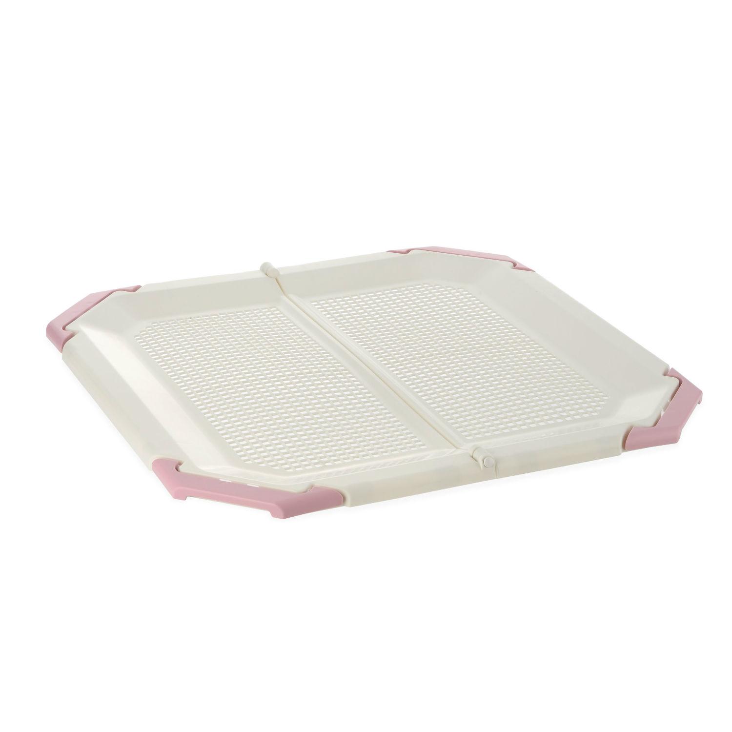 Richell PAW TRAX® Dog Potty Pad Holder - Pink/ Light Beige