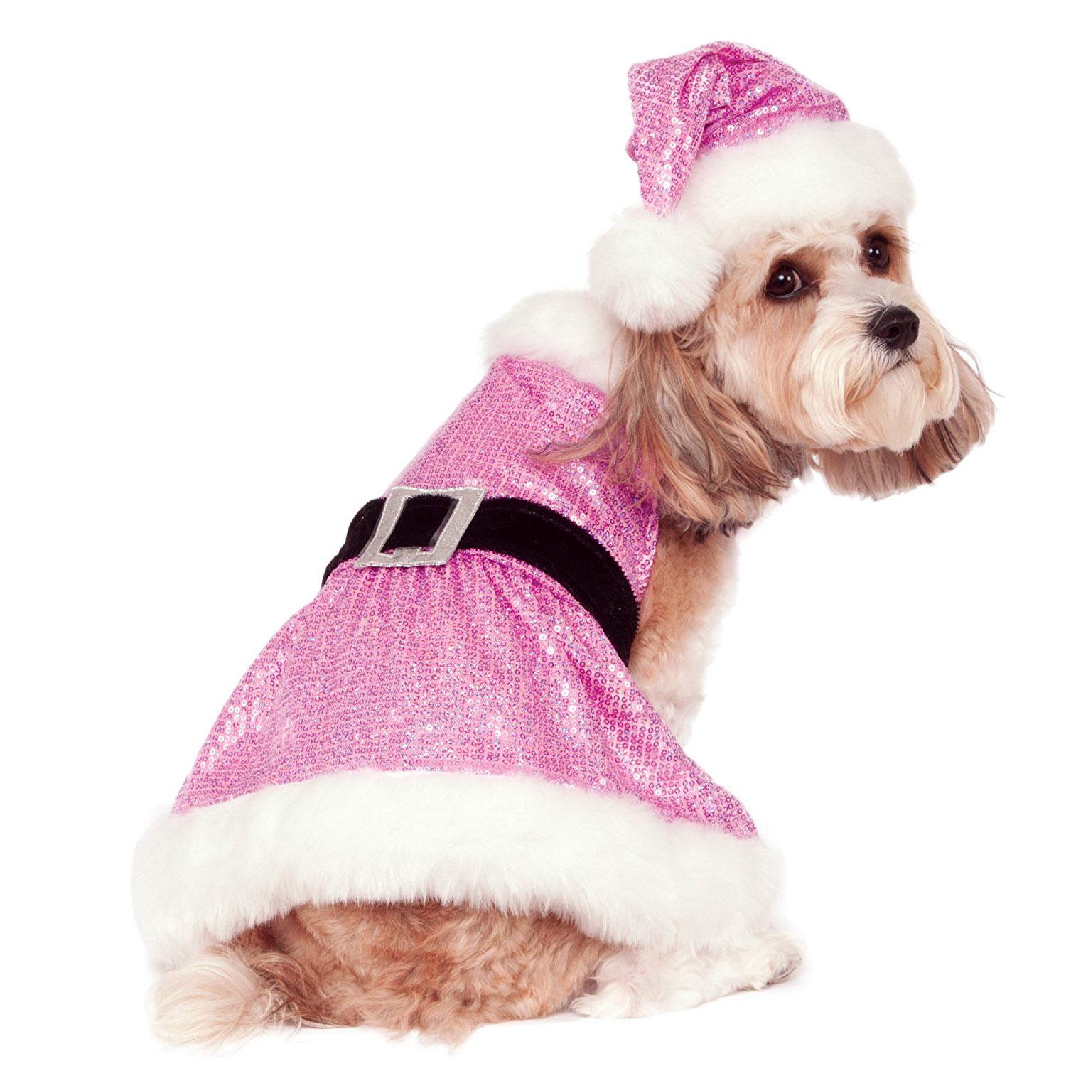 Rubie's Sequin Mrs. Claus Dog Dress - Pink