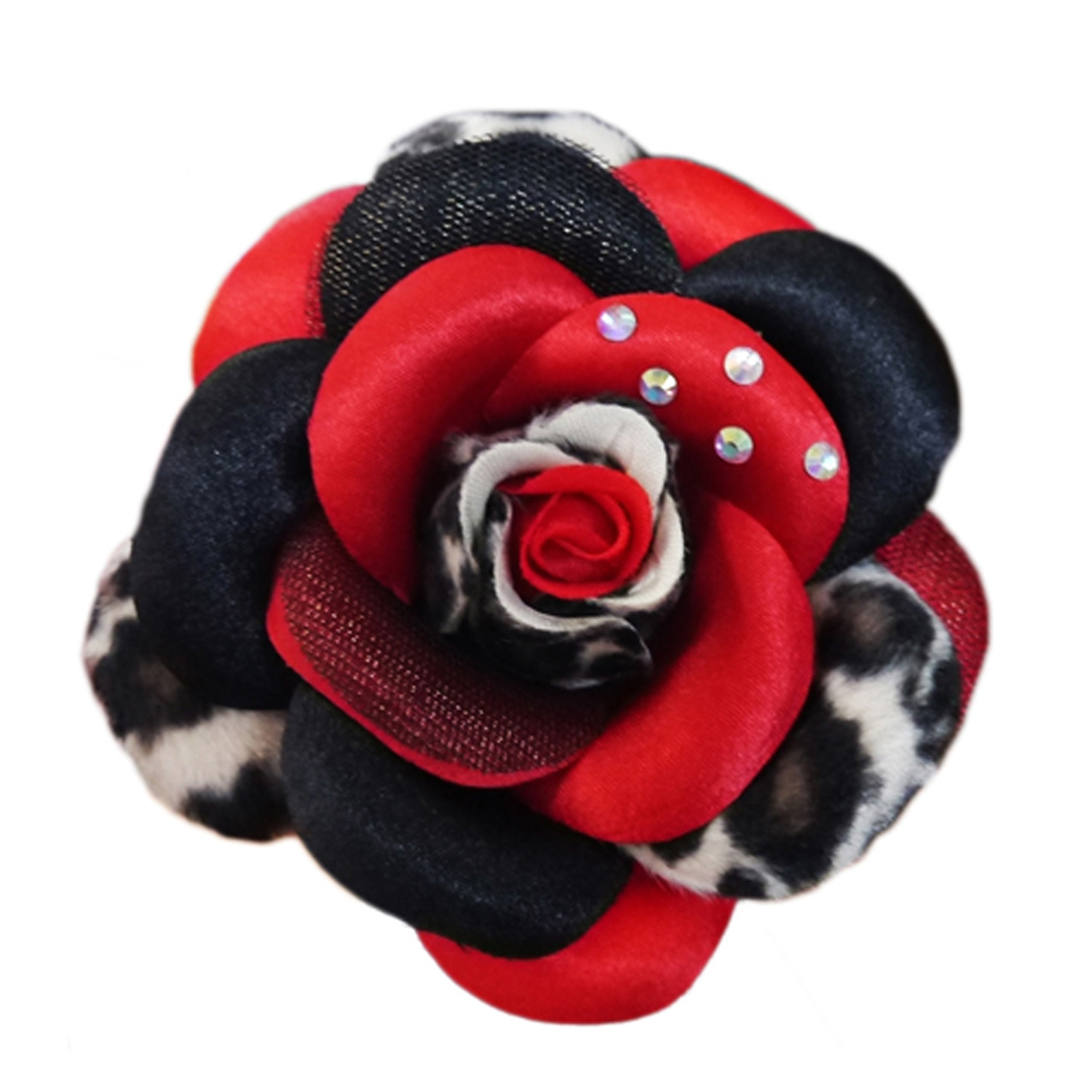 Pooch Outfitters Scarlett Flower Dog Collar Attachment - Red