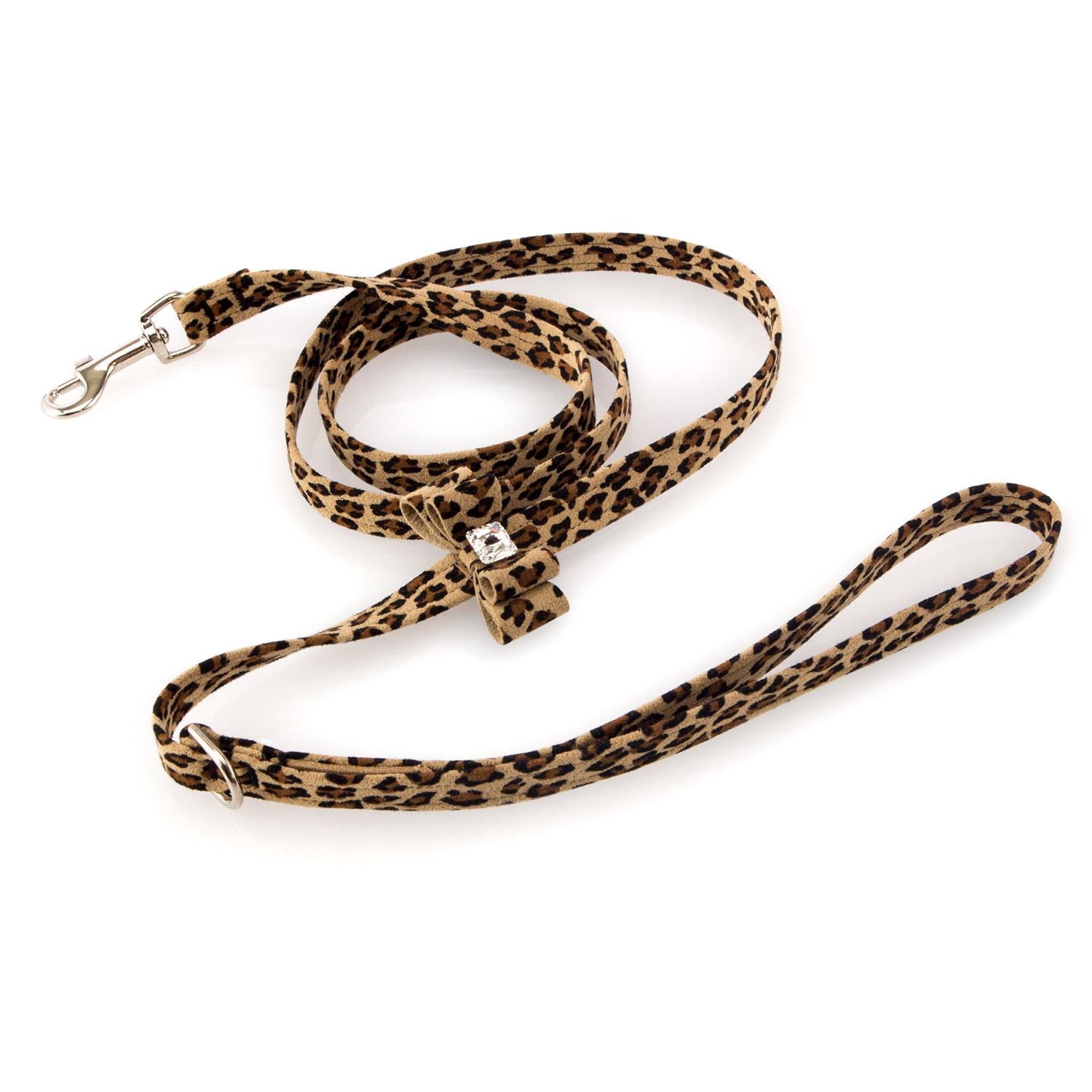 Cheetah Couture Big Bow Dog Leash by Susan Lanci - Cheetah