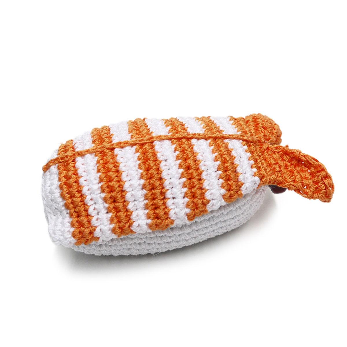 Shrimp Sushi Crochet Dog Toy by Dogo