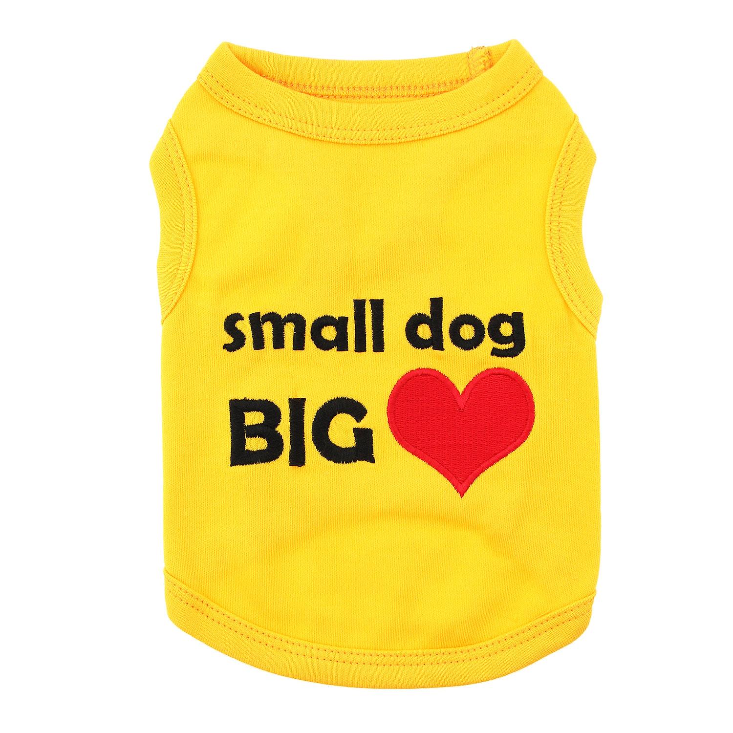 Small Dog Big Heart Dog Tank by Parisian Pet - Yellow