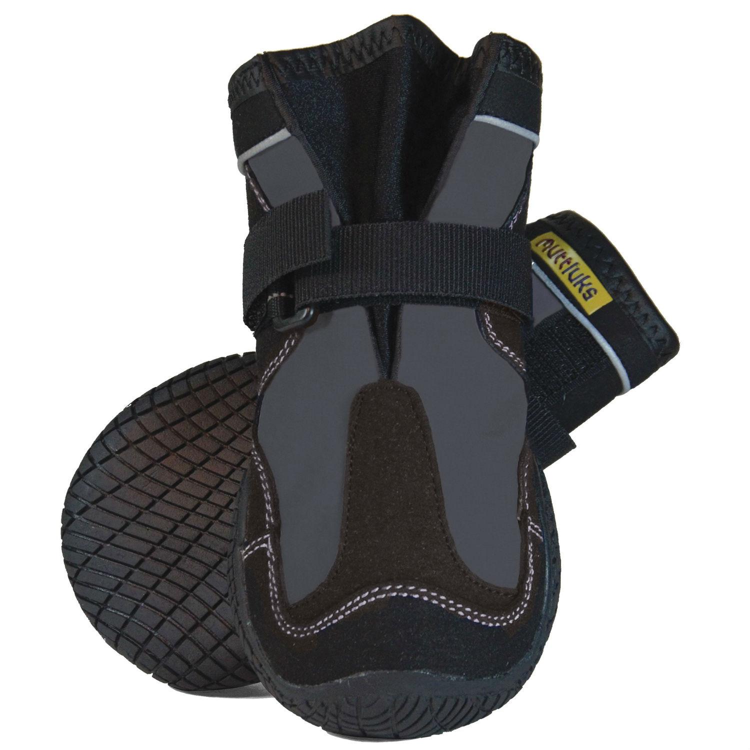 Muttluks Snow Mushers Dog Boots - Gray with Black Trim - Set of Two