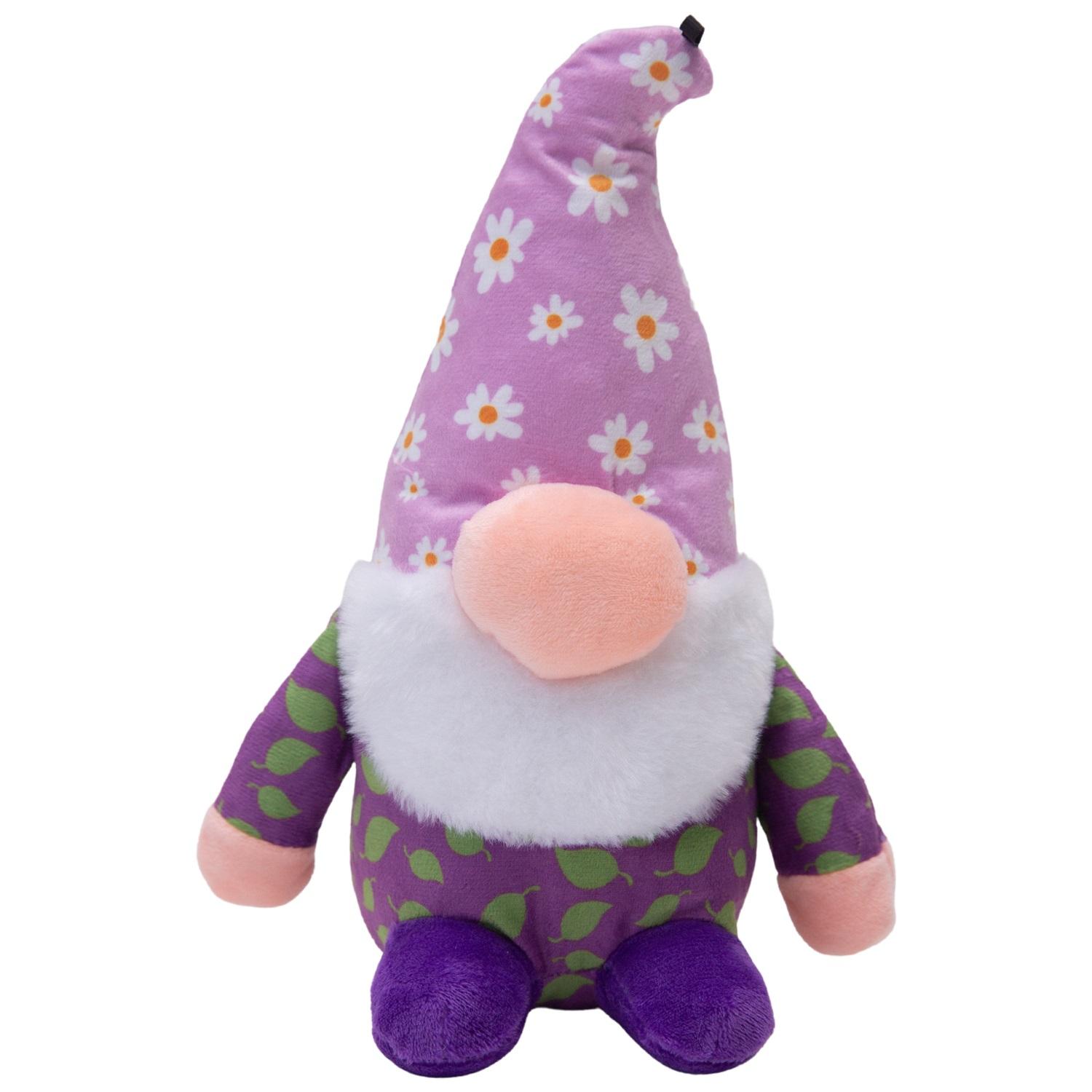 SnugArooz Daisy the Gnome Dog Toy - Purple