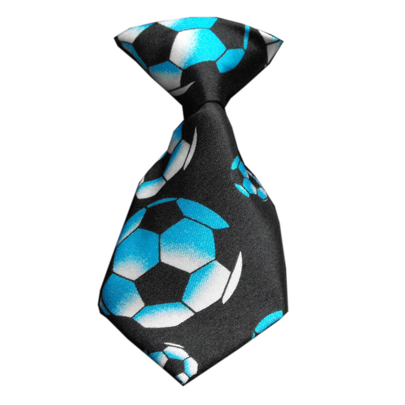 Soccer Dog Neck Tie - Blue