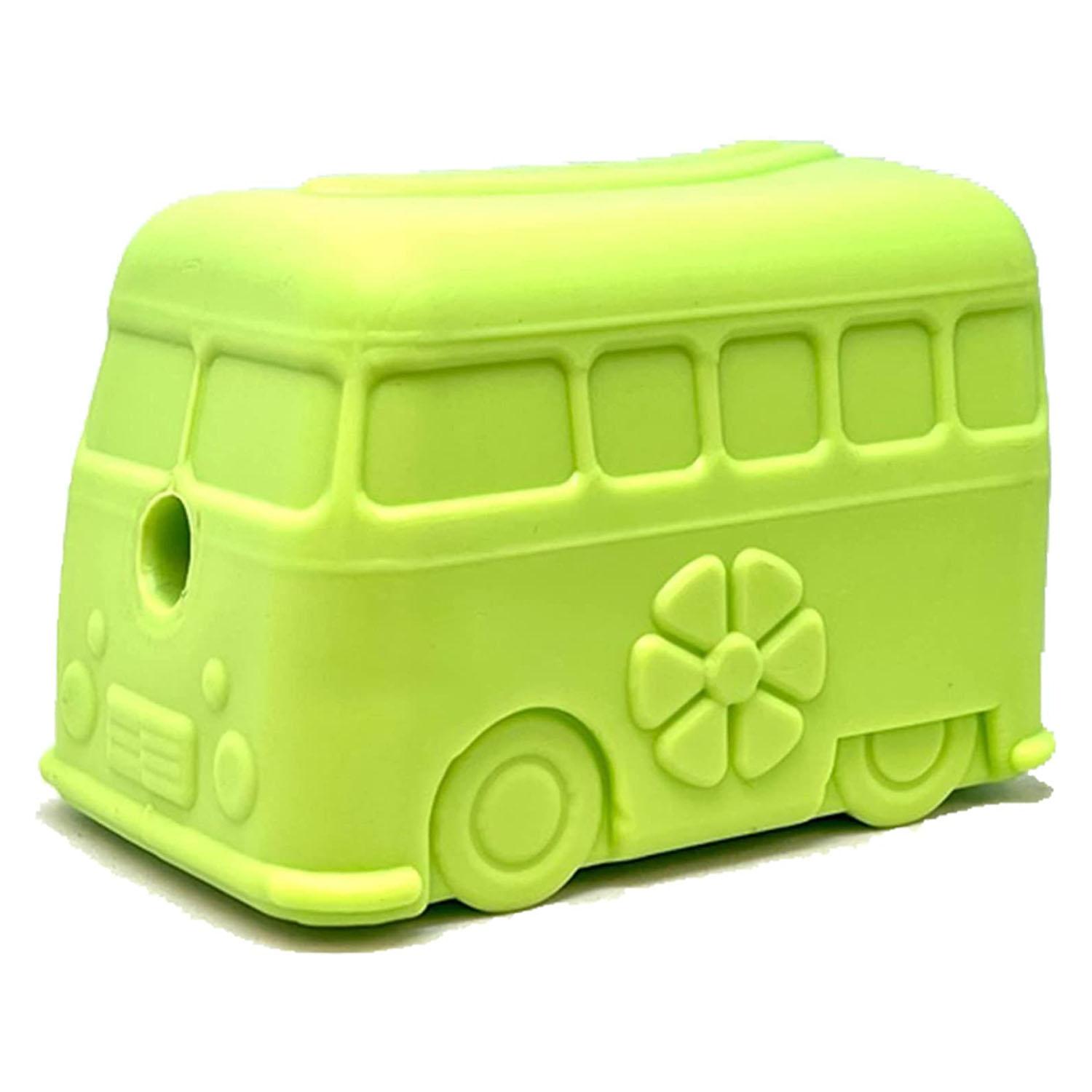 SodaPup Natural Rubber Surf's Up Retro Van Dog Toy - Green