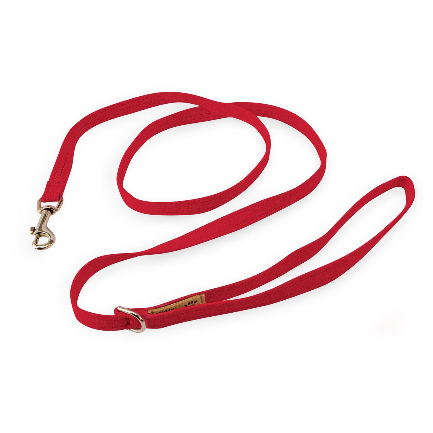 Solid Ultrasuede Dog Leash by Susan Lanci - Red