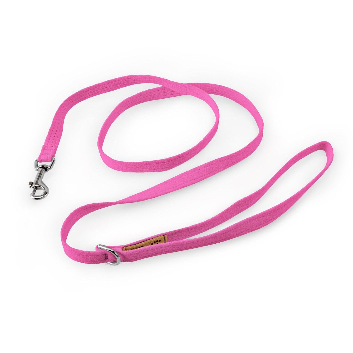 Solid Ultrasuede Dog Leash by Susan Lanci - Sapphire Pink
