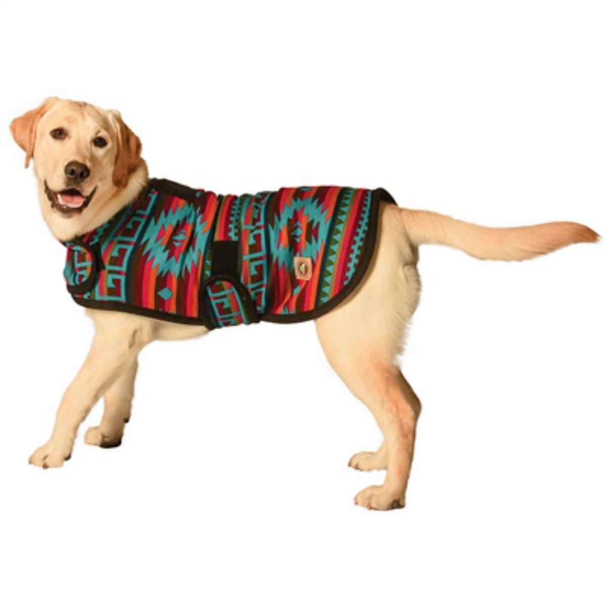 Chilly Dog Southwest Desert Rose Blanket Dog Coat