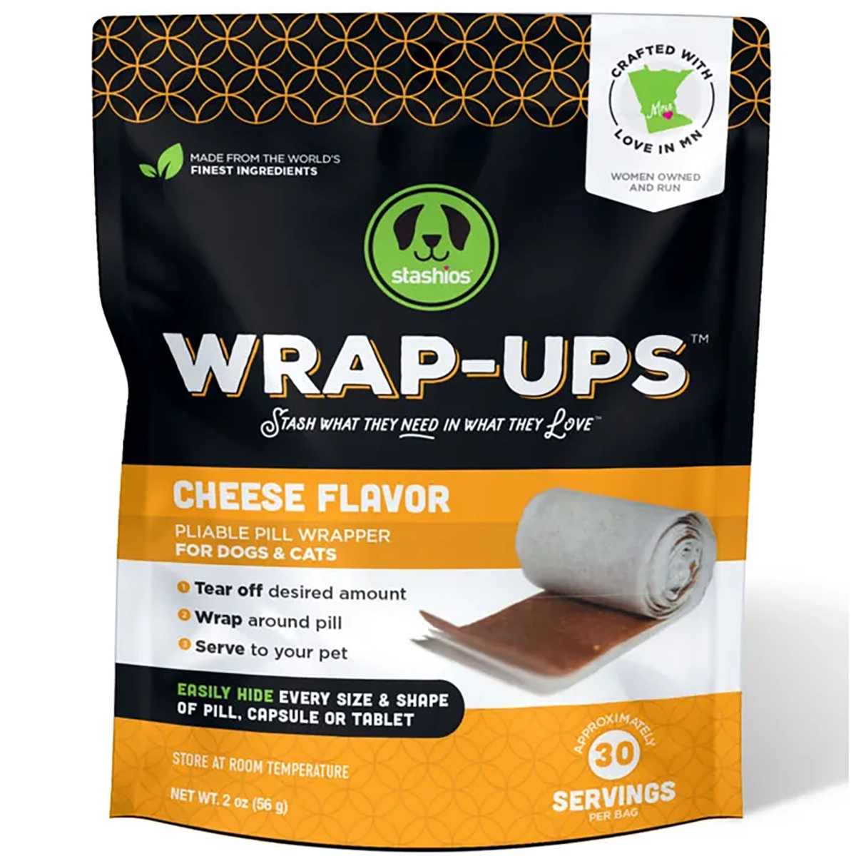 Stashios Wrap-Ups Cheese Flavor Dog & Cat Treats