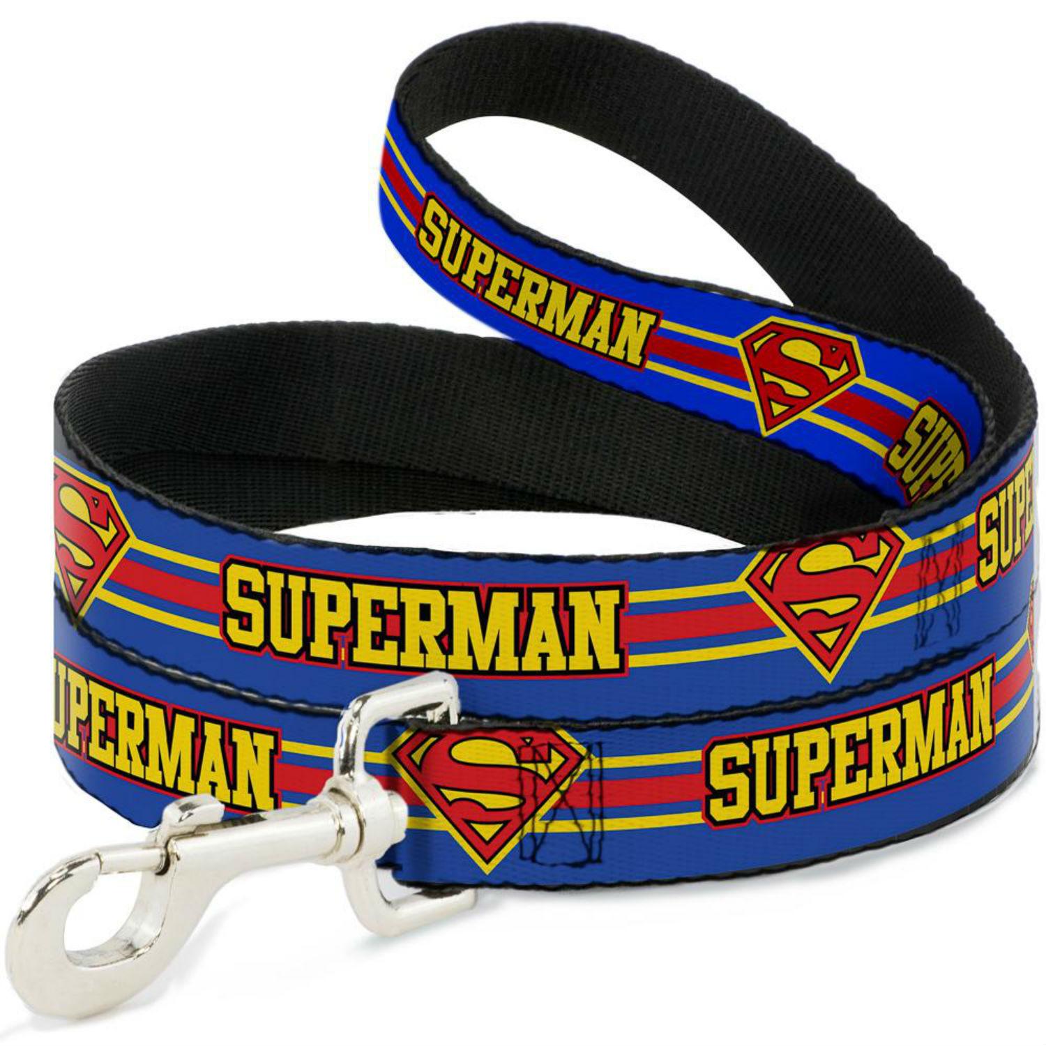 Superman Striped Dog Leash by Buckle-Down