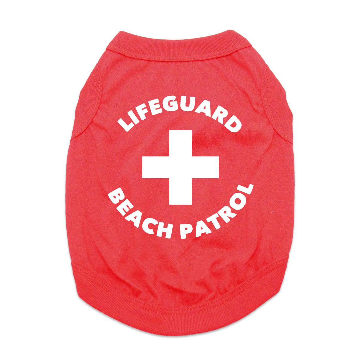 Lifeguard Beach Patrol Dog Shirt - Red