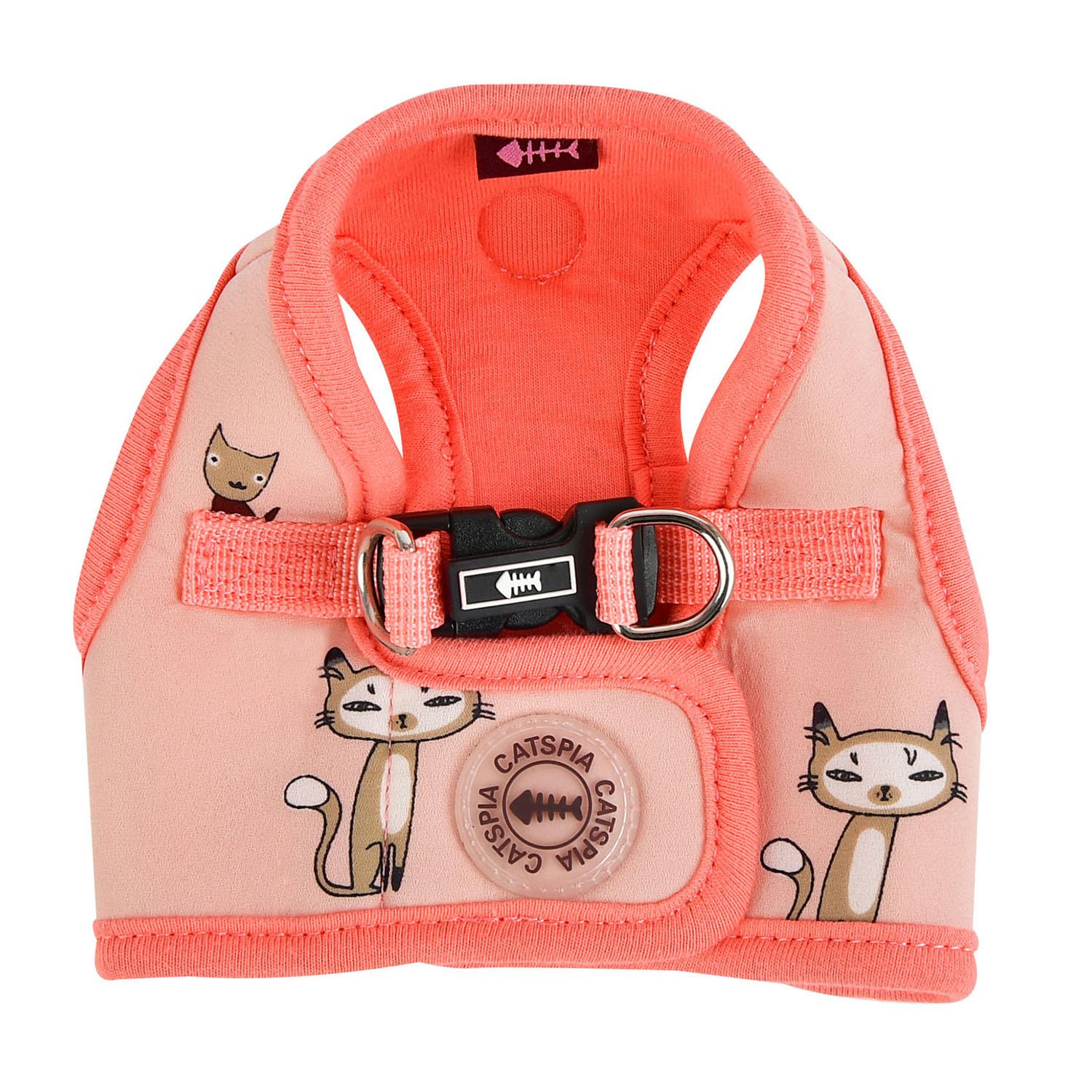 Calypso Step-In Cat Harness by Catspia - Indian Pink