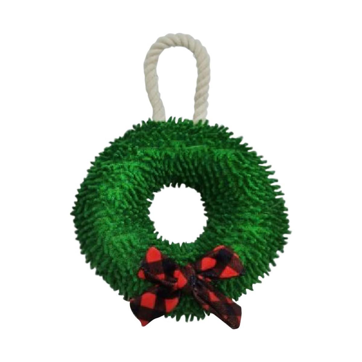 Tall Tails Holiday Plush Dog Toy - Wreath