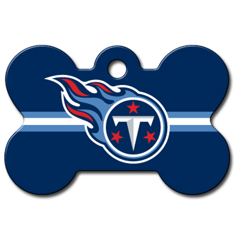 Tennessee Titans Engravable Pet I.D. Tag - Bone