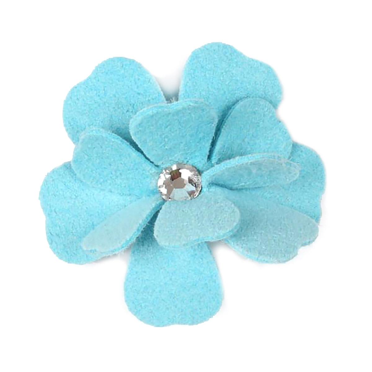 Susan Lanci Garden Flower 2 Layer Dog Hair Bow - Tiffi Blue