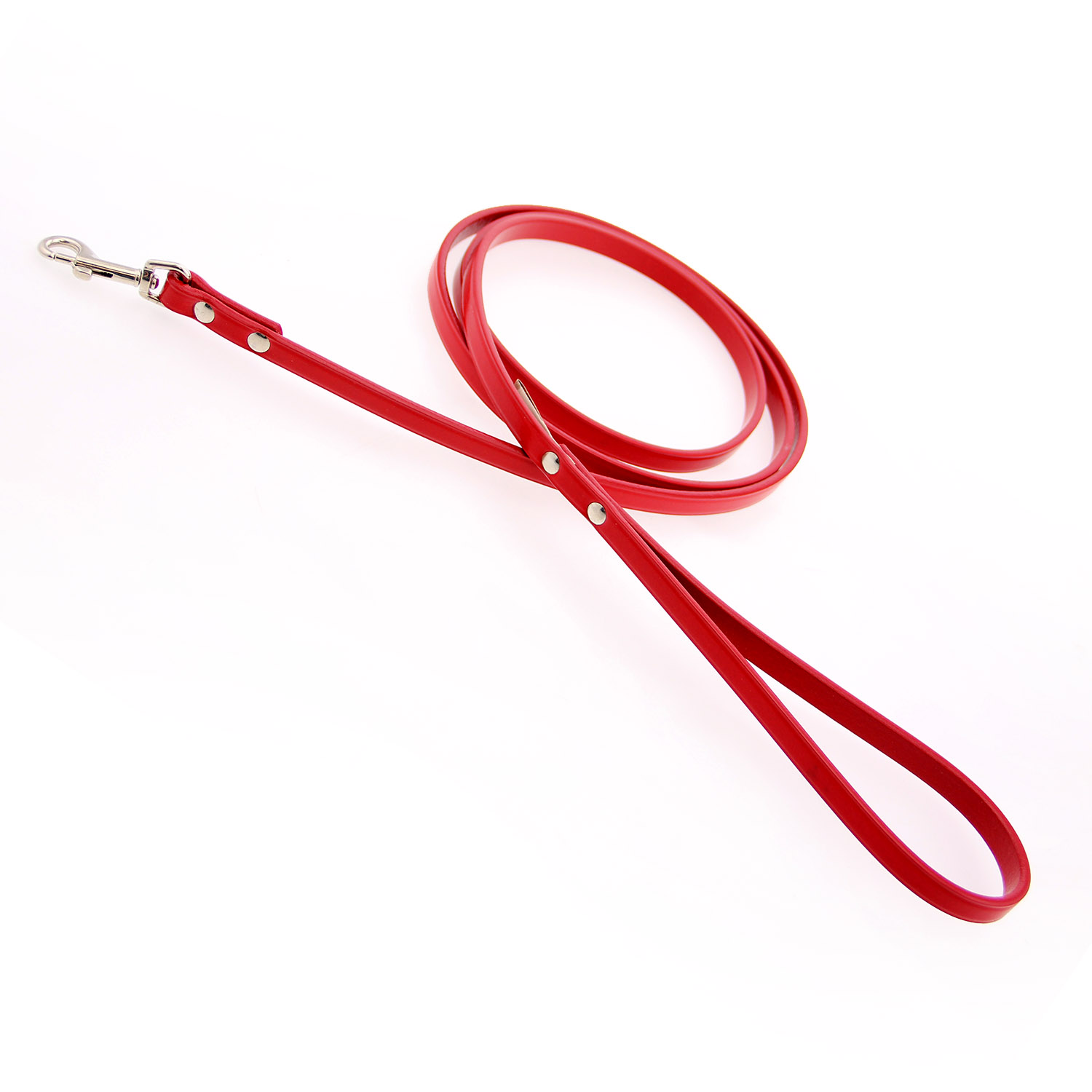 Auburn Leathercrafters Town Leather Dog Leash - Red