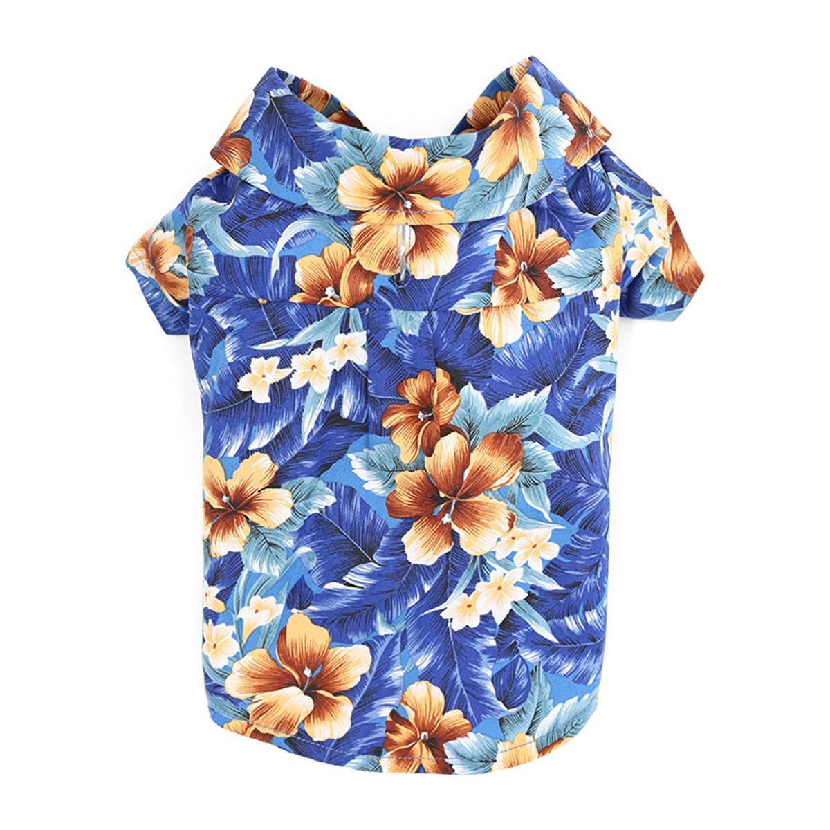 Dogo Tropical Floral Dog Shirt - Blue