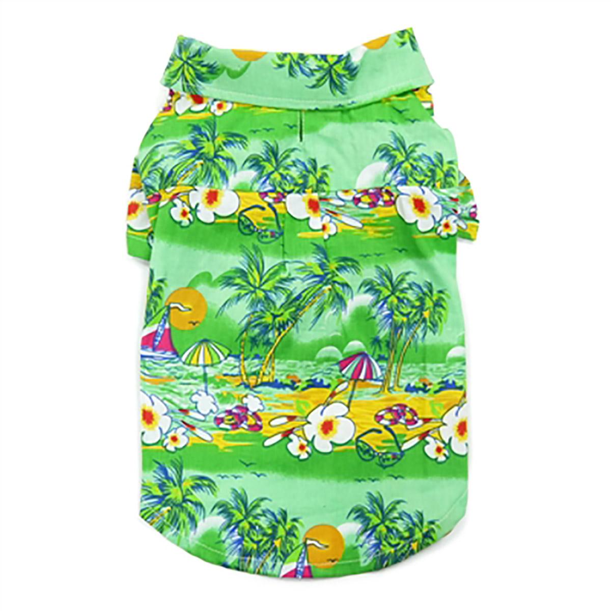 Tropical Island Dog Shirt by Dogo - Green