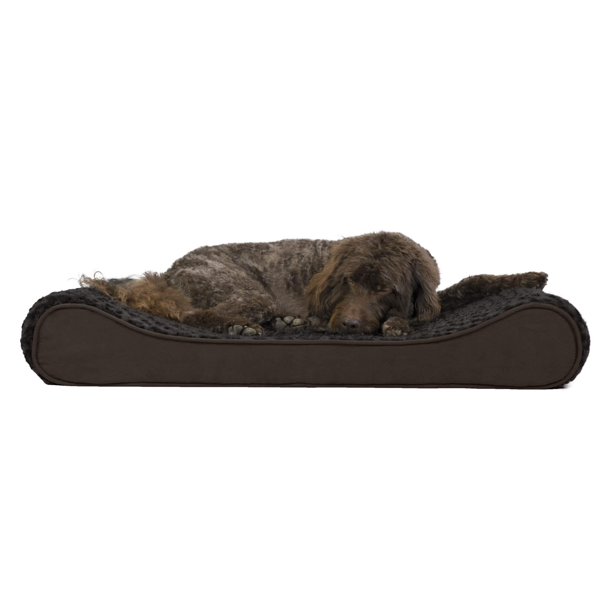 Furhaven Ultra Plush Luxe Lounger Orthopedic Pet Bed - Chocolate