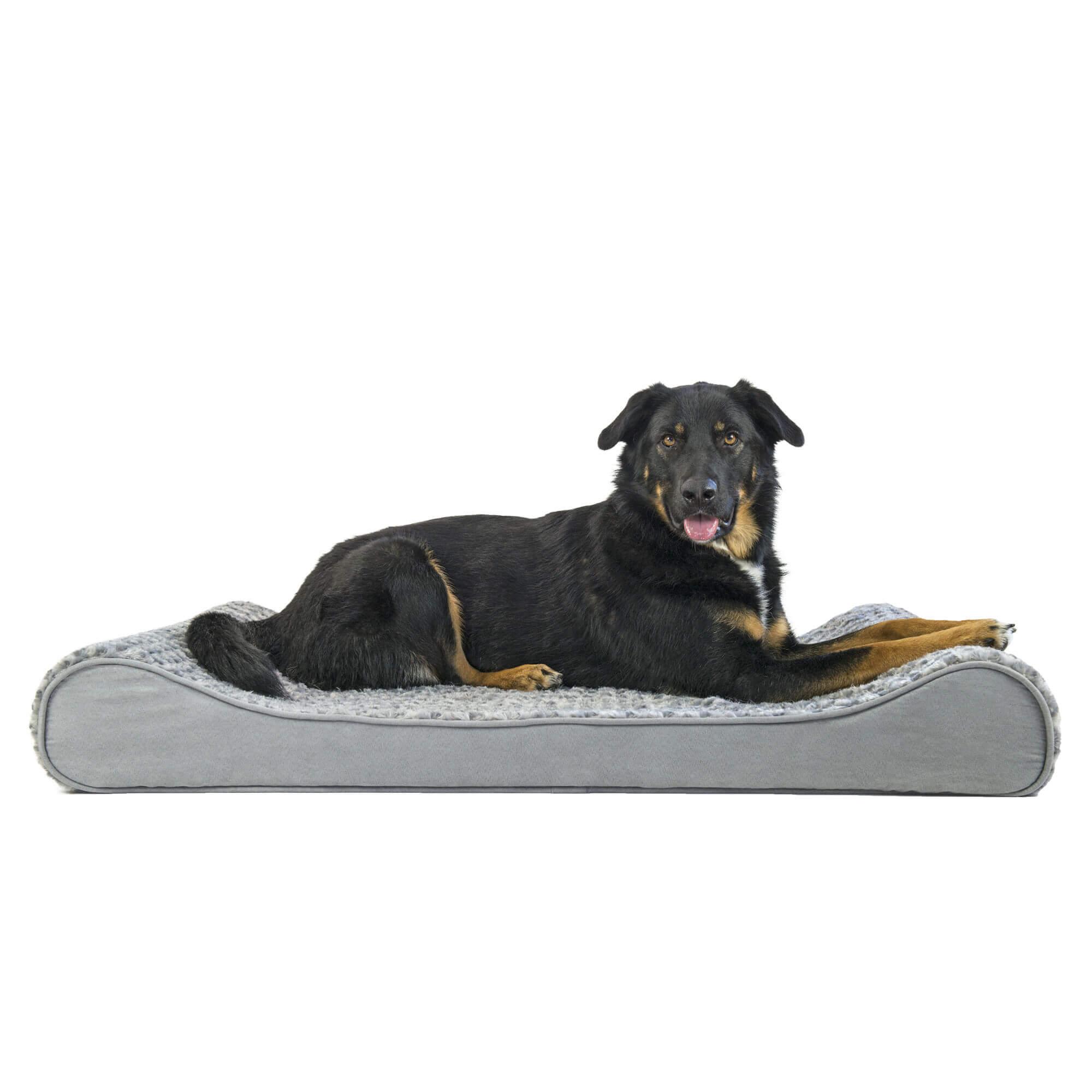 Furhaven Ultra Plush Luxe Lounger Orthopedic Pet Bed - Gray