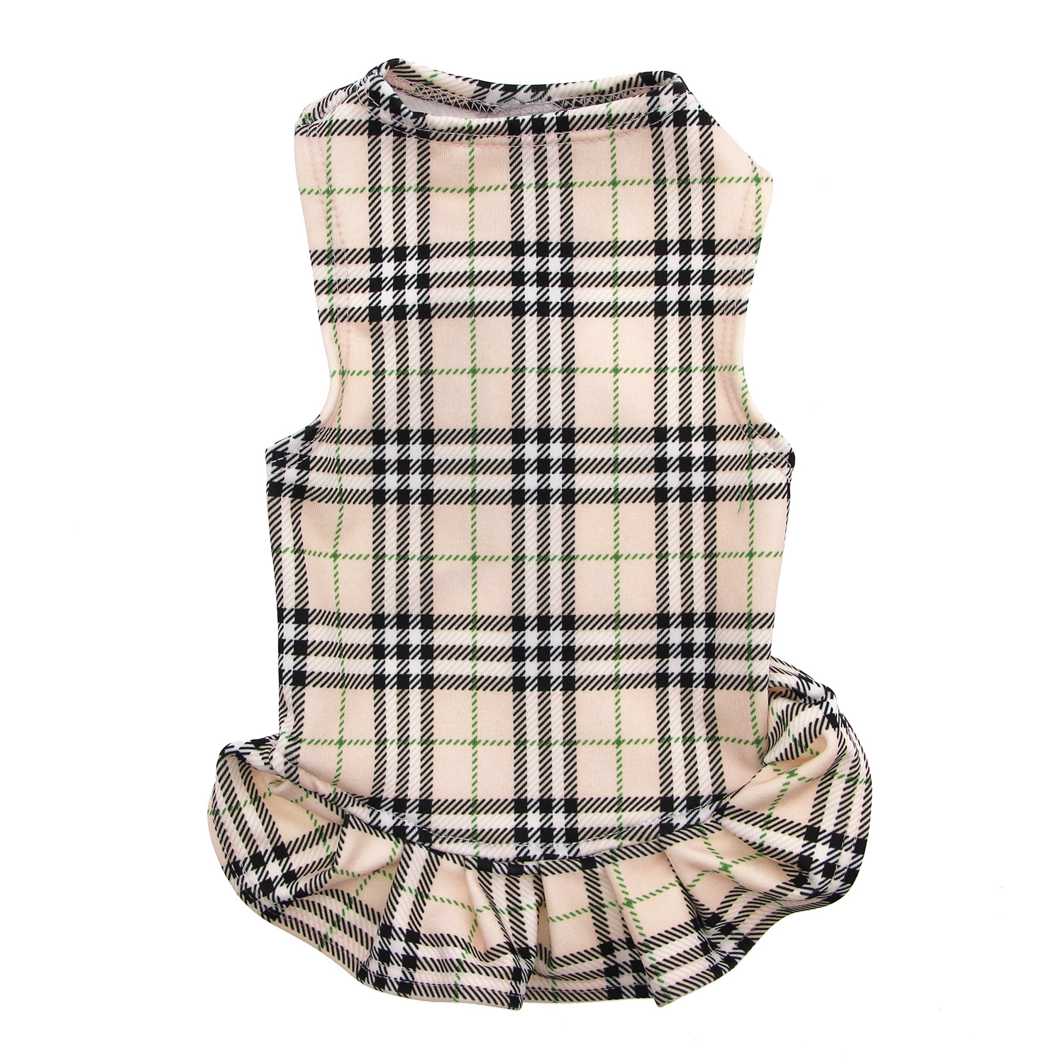 Daisy and Lucy Under-Wrapper London Plaid Dog Dress