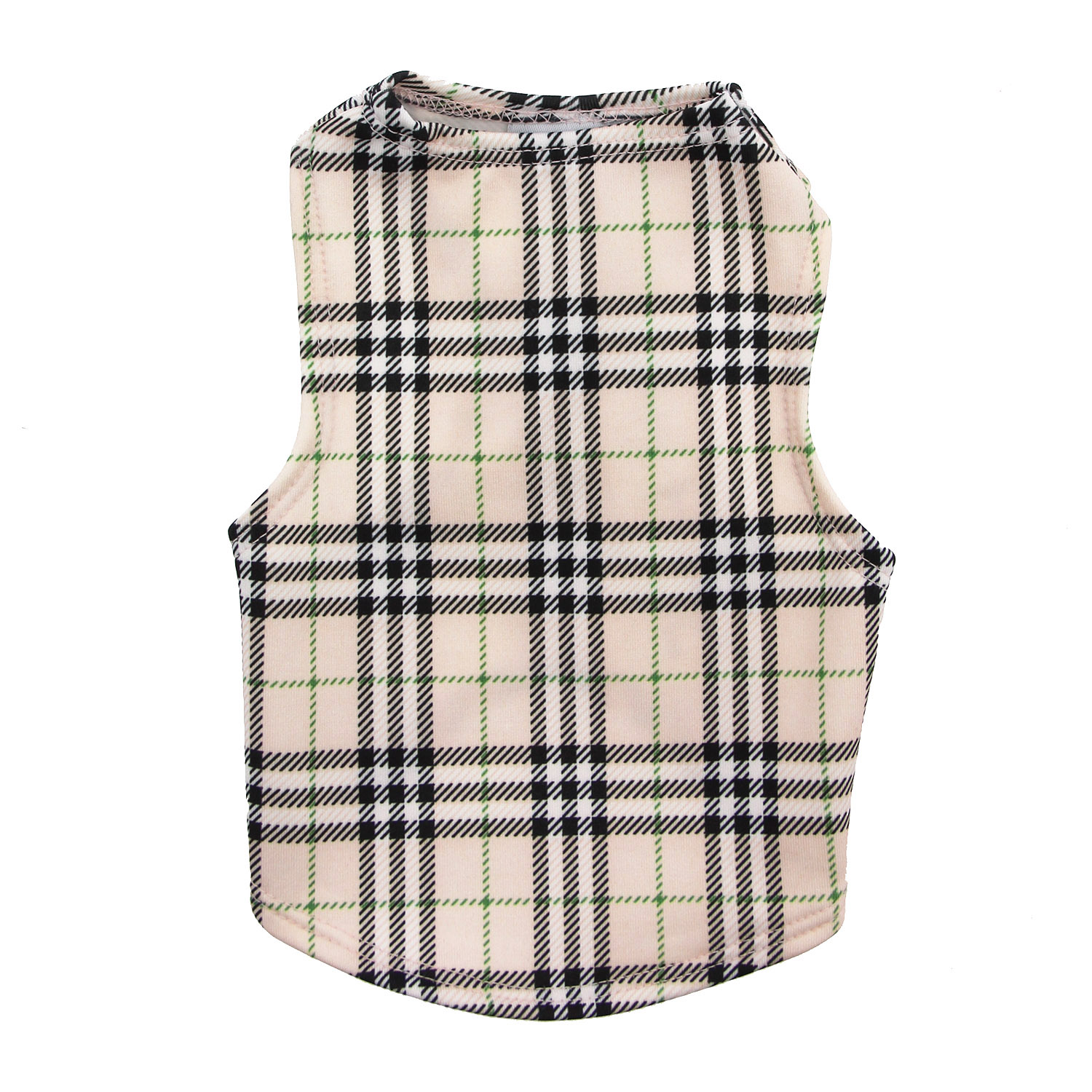 Daisy and Lucy Under-Wrapper London Plaid Dog Tank