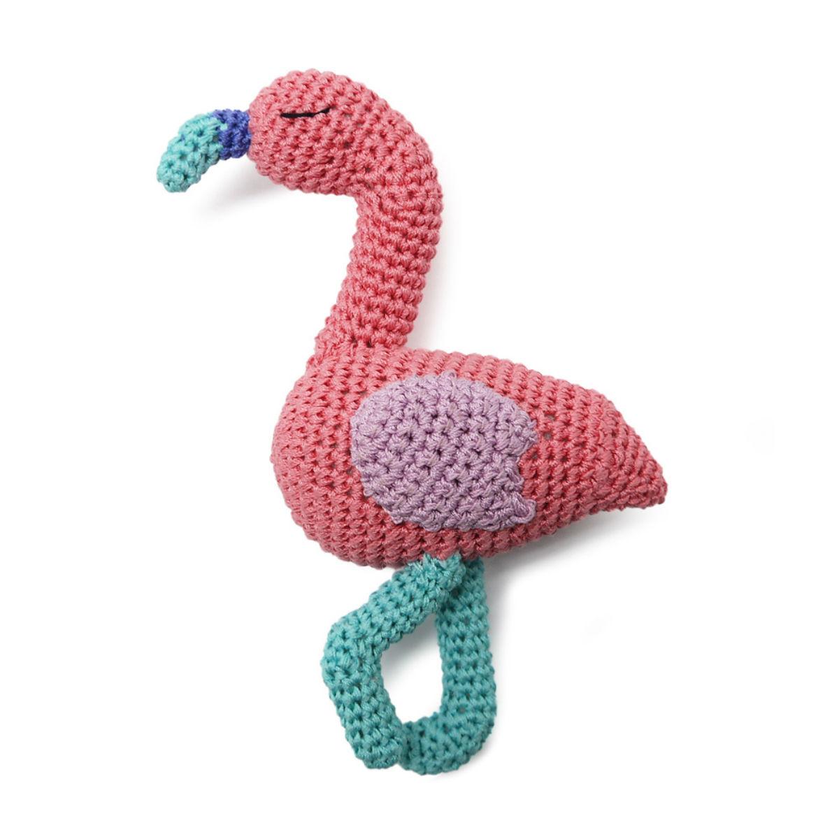Flamingo Crochet Dog Toy by Dogo