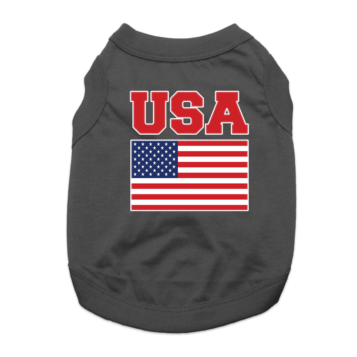 USA Flag Dog Shirt - Black