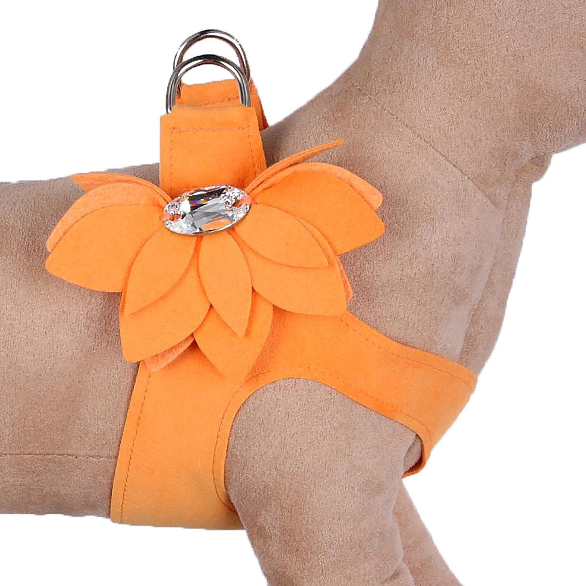 Susan Lanci Water Lilly Step-In Dog Harness - Tangerine