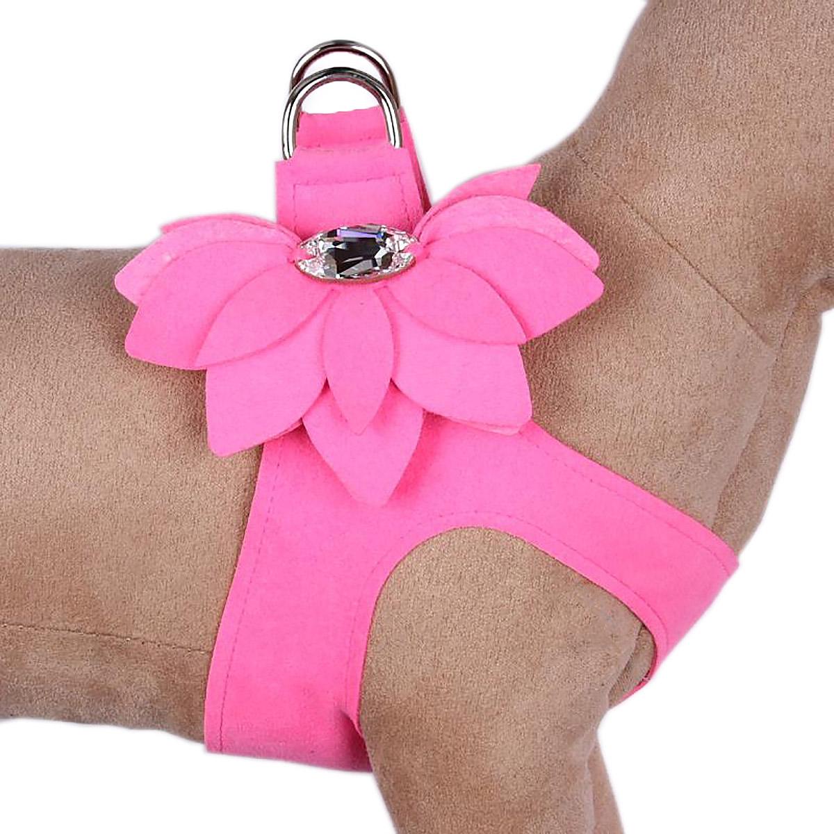 Susan Lanci Water Lilly Step-In Dog Harness - Perfect Pink